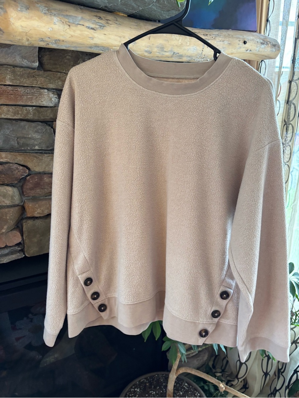 Women's small MADEWELL Cozy Crewneck Sweater in Light Taupe